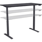 Motionwise 60" Electric Height Adjustable Standing Desk - Black-Dual powerful motor for smooth rising and lowering