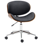 Vinsetto Low Back Armless Office Task Chair with Curved Seat - Black-Adjustable seat height from 17.5" to 21.5" (44.5 cm. to 54.5 cm.) to suit your seating style