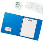 JAM Paper - Classeur en plastique de 2 -5 cm - bleu - 3 anneaux-Ce porte-documents est un incontournable pour tous vos projets, devoirs, mémos, travaux scolaires et tout autre document important qui doit être conservé en sécurité.