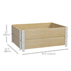 Outsunny Wooden Raised Garden Bed Kit - 45" L x 31.5" W x 15" H - Natural-Pure natural surface, you can paint it to your liking 