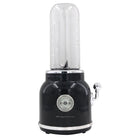 Frigidaire - Mélangeur de smoothie rétro 300 watts - Noir-Livré avec un pot sans BPA et un pot Mason en verre