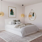 Nexera Storage Headboard - Full Size - White-Perfectly matches various full size beds from Nexera (sold separately)