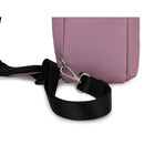 Bugatti Sling Bag with lockable zippers- Pink-Adjustable crossbody strap