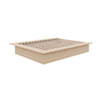 Nexera - Lit plateforme double Malibu en chêne blond naturel-Conception épurée et minimaliste : lit plateforme en chêne blond naturel moderne fabriqué en bois d'ingénierie de haute-qualité