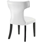 Modway Curve Dining Chair - White-Studded Nailhead Trim