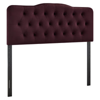 Modway Annabel Stain-Resistant Performance Velvet Queen Headboard - Mulberry-Stain-Resistant Performance Velvet
