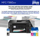 Brother - MFC-T980DW Imprimante tout-en-un à jet d’encre couleur sans fil et Ethernet INKvestment Tank avec bac multi-usage-Connexion via un réseau sans fil, Ethernet ou USB
