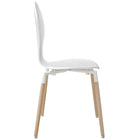 Modway Path Dining Wood Side Chair - White-Weight Capacity: 285 Pounds