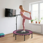 Soozier 45" Mini Trampoline for Adults - Pink-Steel legs with anti-slip rubber pads, ensure balance on the floor