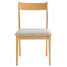 Modway Solara Fabric Wood Dining Side Chairs - Natural/Heathered Weave Beige - 2 Pack-9