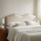 Modway - Cosette Performance Velvet Tête de lit Queen size, Albâtre-Ajustable