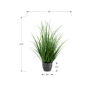 Monarch Specialties - Plante Artificielle - 23 po H - Gazon - Mis En Pot - Touche Réelle - Herbe Verte - Pot Noir-Cette plante factice est faite avec les meilleurs matériaux et ne nécessite aucun entretien ni arrosage, pour une accentuation décorative durable et respectueuse de l'environnement qui durera toute une vie