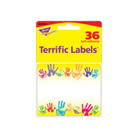 TREND enterprises Rainbow Handprints Terrific Labels-Theme/design: Rainbow hand prints