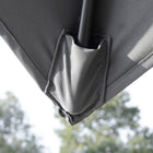 Outsunny 10' L x 10' W Cantilever Patio Umbrella - Light Grey-Cross base makes umbrella stable and secure