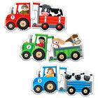University Games - The Learning Journey My First: Tractos & Trailers - Puzzle d’Association Des Tracteurs Pour Tout-Petits - Puzzle De Préapprentissage Des Véhicules Agricoles - Puzzle De Reconnaissance Des Véhicules Pour Enfants En Maternelle-Renforce la confiance en soi et l'estime de soi