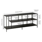 Hudson&Canal Winthrop TV Stand with Metal Shelves for TV's up to 60" - Blackened Bronze-9