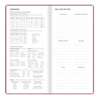 Letts - 2026 Agenda hebdomadaire Woodland - 6-7/8 po x 3-1/8 po - Rose - Multilingue-Planificateur mensuel avant chaque mois incluant les objectifs, les suivis, les tâches à faire et les dates importantes