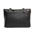 Ashlin Melia Classic Ladies Tote Bag with Long Straps - Black-Classically styled, this streamlined tote bag features 2 long straps, Ashlin®'s Inside Organizer, double handles and an outside zippered pocket
