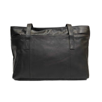 Ashlin Melia Classic Ladies Tote Bag with Long Straps - Black-Classically styled, this streamlined tote bag features 2 long straps, Ashlin®'s Inside Organizer, double handles and an outside zippered pocket