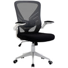 Vinsetto Mesh Task Office Chair with Lumbar Support and Armrests - Grey-Ergonomic line design with high-density sponge padding provides extra comfort