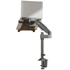 North Bayou Laptop/Monitor Desk Mount-Full Adjustment: The desk laptop arms easily tilt, swivel and rotate (swivel: -90°/+90°, rotate: 360°, tilt: -30°/+85°). Max Extension adjustment: 22.1 inch (560mm). Max Height from VESA center to the desk is 22.4 inch (570mm), providing you with more choices to achieve a comfortable position.