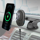 Mighty Mount Magsafe Wireless Charger 2 in 1 Dash & Vent Mount-Super-Strong Suction Base: Washable and equipped with a gel pad for a secure hold through rough roads