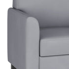 Flash Furniture HERCULES Diplomat Series Grey Leather Chair-Foam Filled Cushions