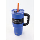 Sully - en acier inoxydable à double paroi avec paille - 1020mL - Bleu-Acier inoxydable