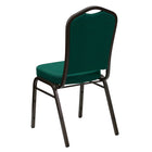 Flash Furniture HERCULES Series Crown Back Stacking Banquet Chair in Green Fabric - Gold Vein Frame-Crown Back Design