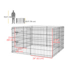 PawHut - Parc pour animaux pliable en métal 30 po pour jardin-Installation facile et aucun outil requis pour l'assemblage