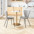 Zuo Thibideaux Dining Chair - Light Grey - Set of 2-Dimensions: 20.1" L x 20.1" W x 32.7" H