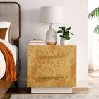 Modway Abel 2-Drawer Burl Wood Nightstand - White Bleached Burl-Spacious Minimalist Design