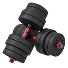 Soozier - Ensemble d’haltères ajustables 2‑en‑1 de 66 lb-66 lb (30 kg) de poids total, à assembler selon vos envies