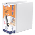 QuickFit Pro HD Single Touch Pin-Lock View Binder - 5" - White-Customizer/Overlay Binder, White,  holds 1000 sheets of paper, for 8.5"x11" size paper