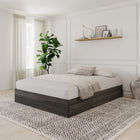 Nexera 3-Drawer Storage Bed Frame - Queen Size - Bark Grey-6