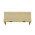 Manhattan Comfort Grace 54" Modern Desk - Natural Oak and Black-20" L x 54" W x 30" H