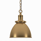 Hudson&Canal - Suspension Elodie , 20 cm de large, avec abat-jour en métal - Laiton/laiton-Associé à un abat-jour en métal en forme de dôme en laiton