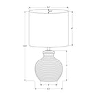 Monarch Specialties 16" H Contemporary Table Lamp - Black Resin / Ivory / Cream Shade-Using up to a 60W bulb (not included), this lamp is equipped with an easy-to-use on/off turn knob switch, combining stylish design with practicality