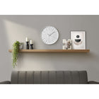 Monarch Specialties 9114 12" Round Wall Clock - White Frame-Enjoy a peaceful ambiance with a non-ticking mechanism and quartz movement, ensuring accurate timekeeping while creating a serene environment in any indoor space