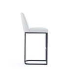 Manhattan Comfort Serena 17.71" Modern Leatherette Upholstered Barstool - White-Made to Last. Commercial Grade Product