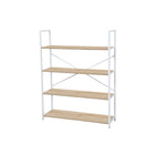 Simply 4-Tier Bookcase - White-4 non-adjustable shelves