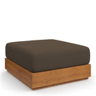 Modway Tahoe Outdoor Patio Acacia Wood Ottoman - Natural/Cocoa-Outdoor Patio Ottoman