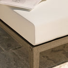 Modway Northlake Outdoor Patio Teak Ottoman - Weathered Grey-Non-Marking Floor Glides