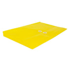 JAM Paper Plastic Envelopes with Button and String Tie Closure, Letter Booklet, 9.75 x 13, Yellow Poly, 12 Pack (218B1YE)-Material: plastic