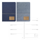 Letts of London - 2027 agenda hebdomadaire/mensuel Denim avec reliure cousue et couverture en tissu – 8 1/4 po x 5 7/8 po – couleurs assorties – multilingue-12 mois: janvier 2027 à décembre 2027
