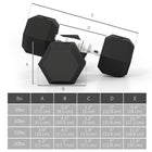Soozier 100 lb Hex Dumbbell Weight Set with Vertical Rack-Rubber coating prevents rust and protects flooring