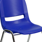 Flash Furniture HERCULES Series Ergonomic Shell Stack Chairs with Chrome Frame & 16'' Seat Height - Navy - 5 Pack-Limited Lifetime Warranty on Frame