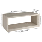 Hudson&Canal Osmond 48"W Rectangular Coffee Table - Alder White-9