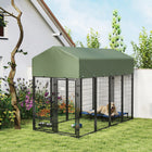 PawHut - Chenil pour chien, enclos robuste en fil métallique soudé - 8 pi L x 4 pi l x 6 pi H - vert-Housse en tissu Oxford à utiliser pendant les journées chaudes et ensoleillées 