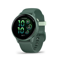 Garmin vivoactive 6 Smartwatch - Metallic Jasper Green with Jasper Green Band-BODY BATTERY ENERGY MONITORING - See your energy levels throughout the day, so you’ll know when your body is charged up and ready for activity or drained and needing to recharge with restful sleep. And get even more details and personal insights on how sleep, naps, daily activities and high stress specifically impact your energy.